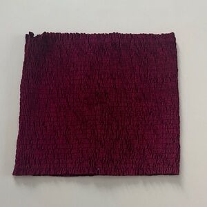 Burgundy Smocked Tube Top